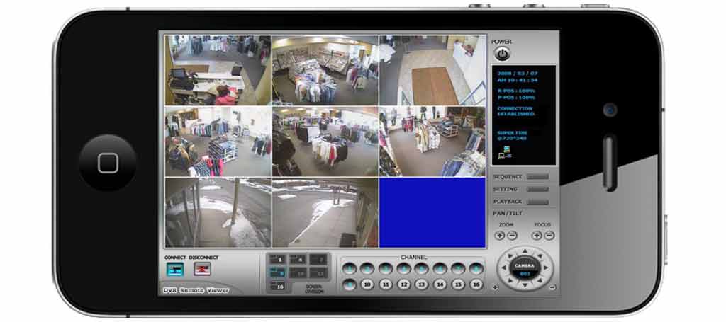 Phone store as cctv